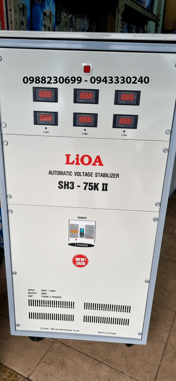 ỔN ÁP LIOA 75KVA 3 PHA DR3 - 75K II DẢI RỘNG 160V ~ 430V