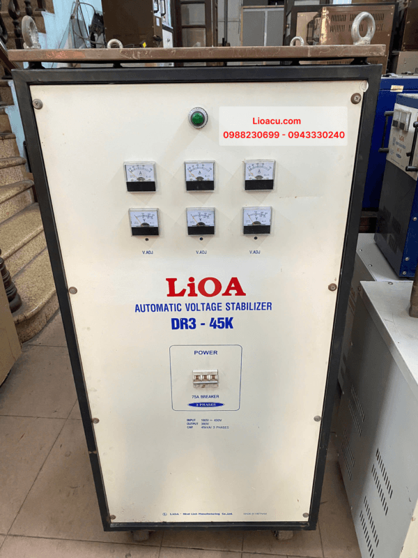 Ổn Áp Lioa 3 Pha DR3-45kVA Hàng Tồn Kho – 100% Dây Đồng, Dải Điện Áp Rộng, Giá Ưu Đãi