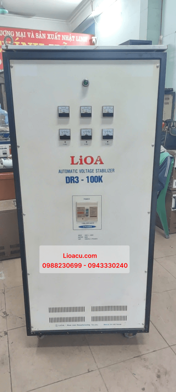 Ổn Áp Lioa 3 Pha DR3-100kVA – Hàng Tồn Kho, Giải Pháp Điện Áp Ổn Định và Tiết Kiệm