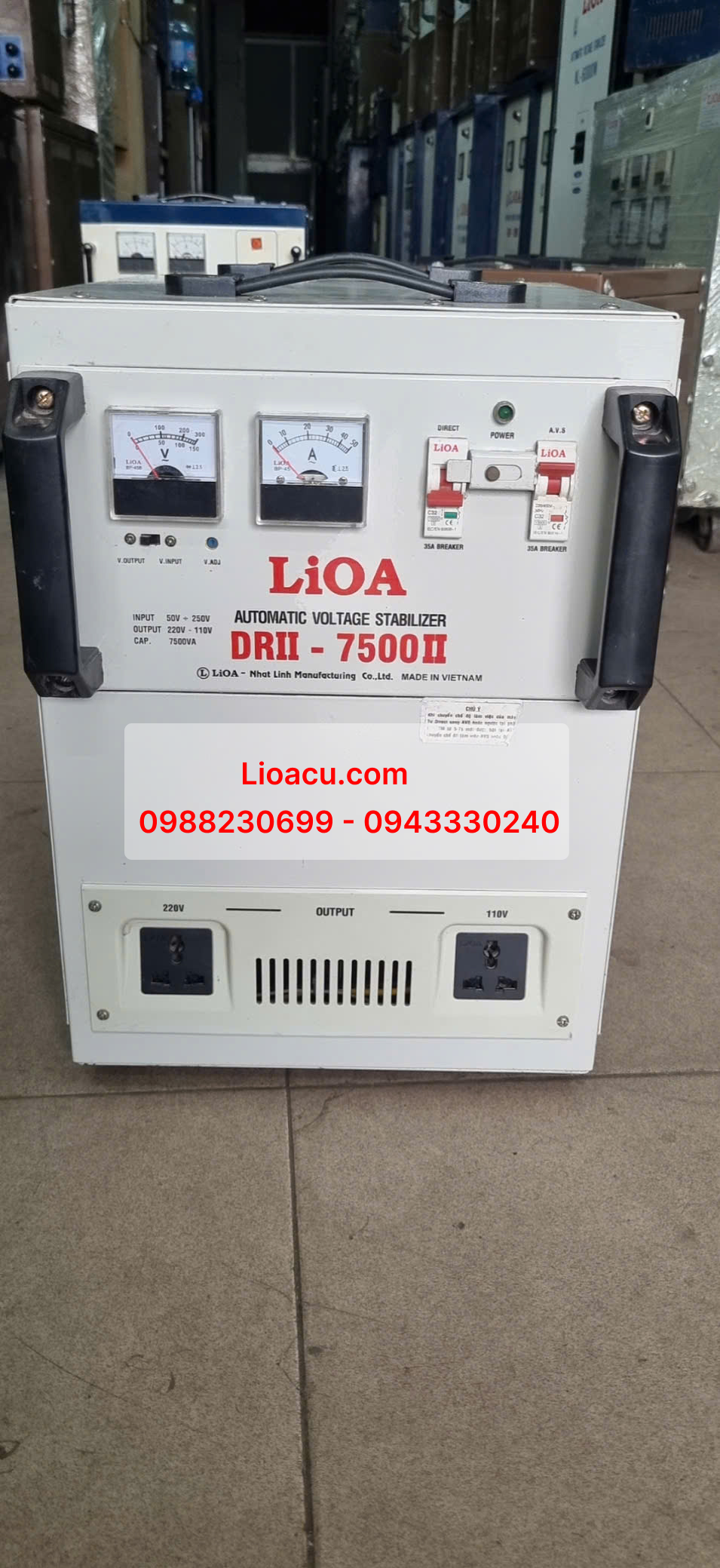 Ổn áp LiOA 1 pha DRII 7.5kVA – Hàng đã qua sử dụng, tiết kiệm chi phí!