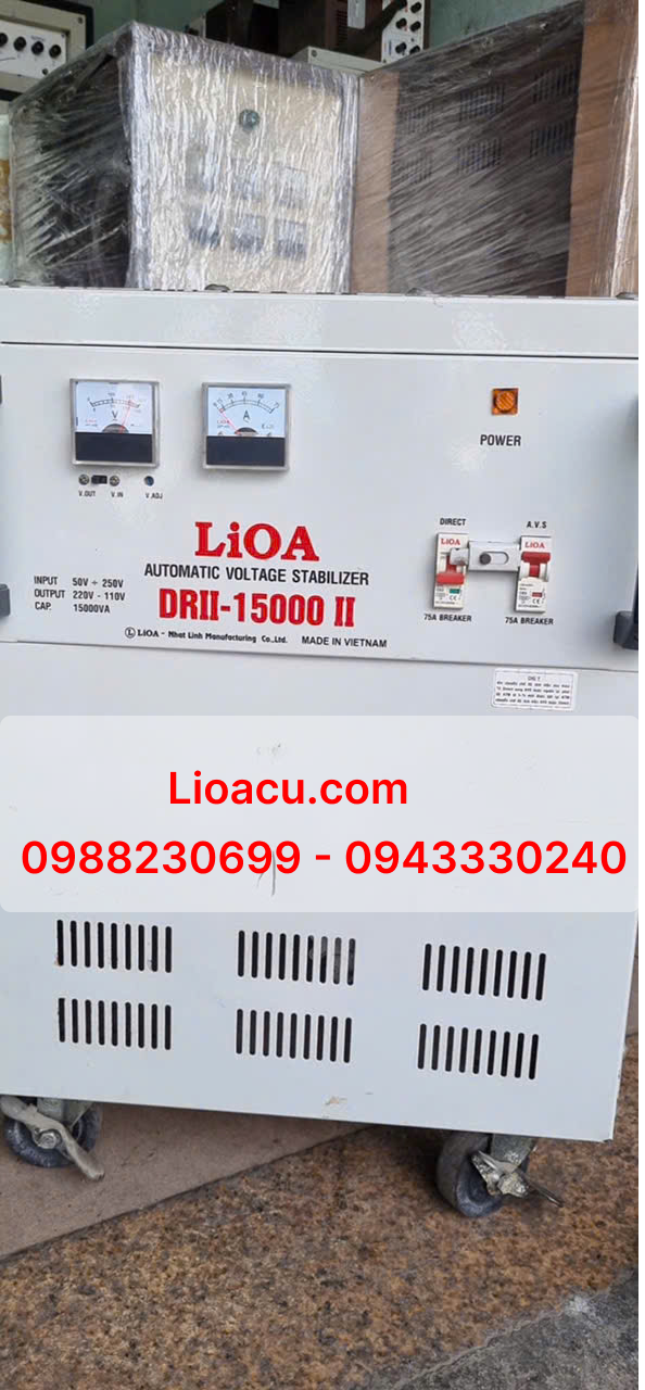 ⚡ Ổn Áp 1 Pha DRII-15kVA – Hàng Đã Qua Sử Dụng, Giá Tốt! ⚡