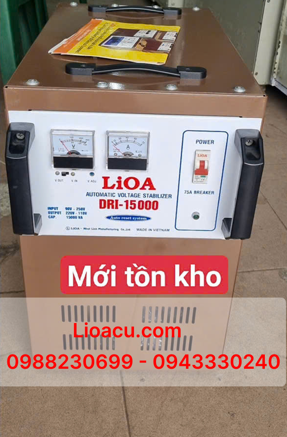 Ổn Áp Lioa 1 Pha 15kVA DRI-15000 – Hàng Tồn Kho Mới 99% Giá Cực Tốt