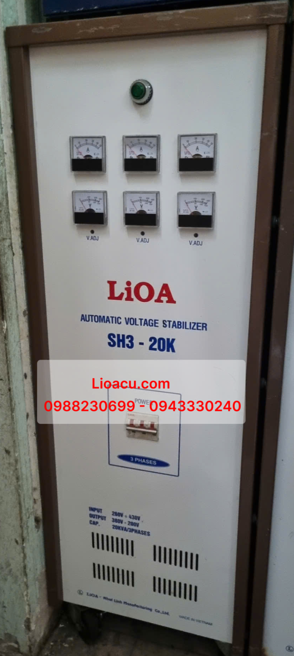 Ổn áp Lioa 3 pha – 20kVA SH3-20K – Hàng Nguyên Bản, Chất Lượng Cực Tốt