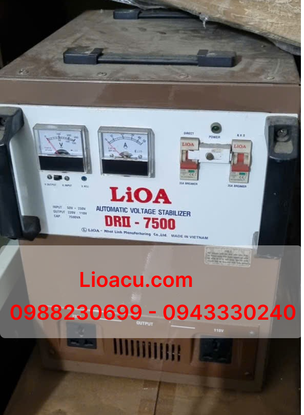 Ổn Áp Lioa 7,5kVA DRII-7500 – Hàng Cũ Nguyên Bản, Dải Rộng 50V–250V Giá Cực Tốt