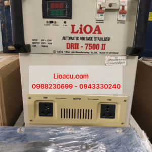 Group 143 Ổn Áp Lioa 7,5kVA DRII-7500 II – Hàng Lướt Đẹp 99%, Điện Tử Đồng Hồ LED, Dải Rộng 50V–250V