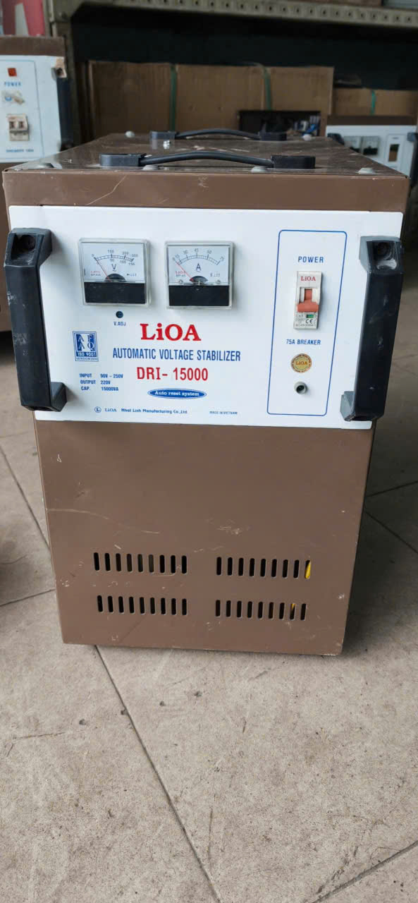 Ổn Áp Lioa 1 Pha 15kVA DRI-15000 – Hàng Cũ Nguyên Bản, Dải Rộng 90V–250V Giá Tốt